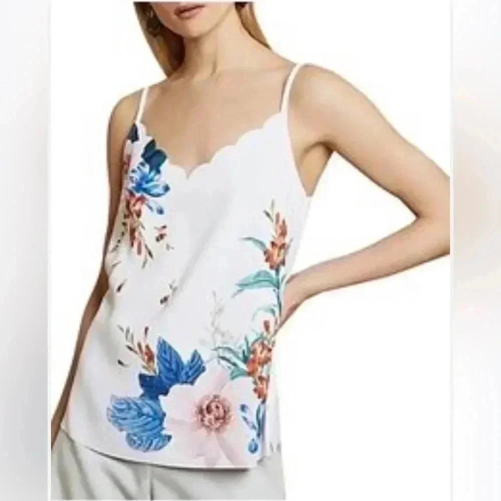 Ted Baker London NWT Queset Gem Garden Scallop Cami Top. Size 3/U.S Size 10